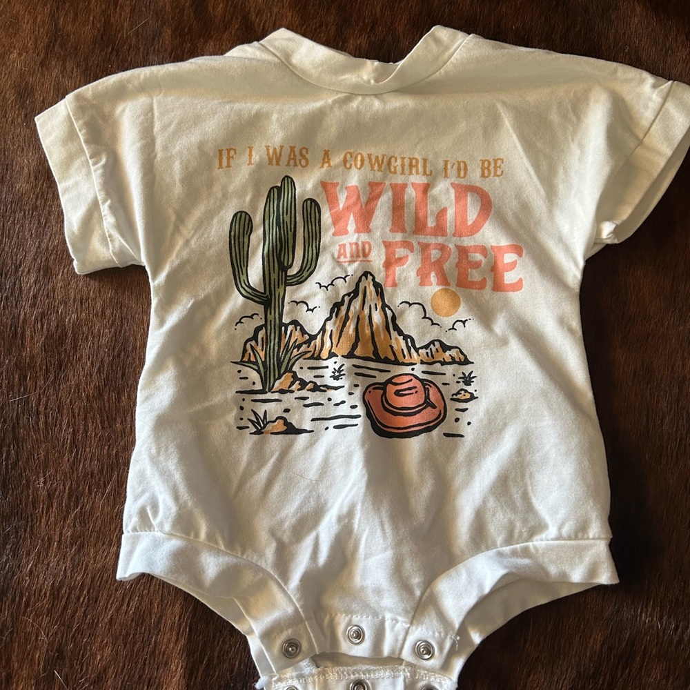 Cream 'Wild and Free' Cowgirl Bodysuit